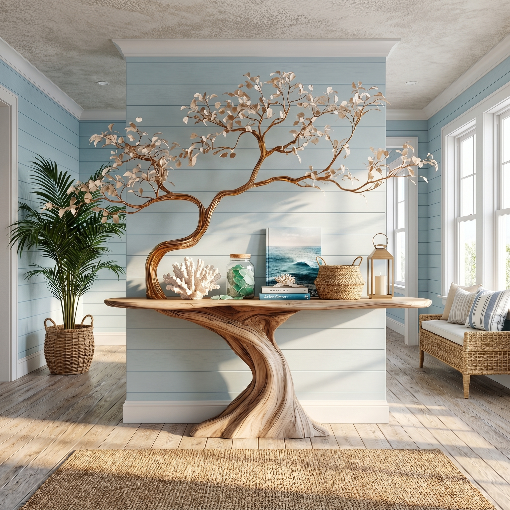 Midcentury Tree Console Table Entryway - view 5 of 8