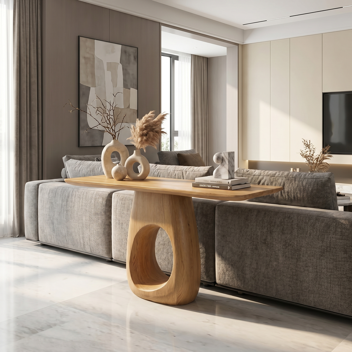 Artisan Organic Console Table Living Room And Hallway - view 5 of 8