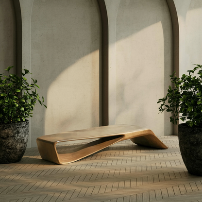 Contemporary Sculptural Bench For Entryway Hallway And Office - view 5 of 8