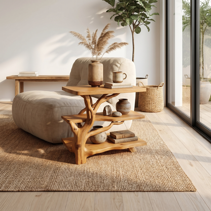 Rustic Tree Bedside Table Bedroom - view 5 of 8