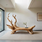 Mid Century Wooden Bench For Modern Living Room Decor - view 5 of 8