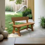 Rustic Garden Bench With Backrest For Patio Or Porch - view 5 of 8