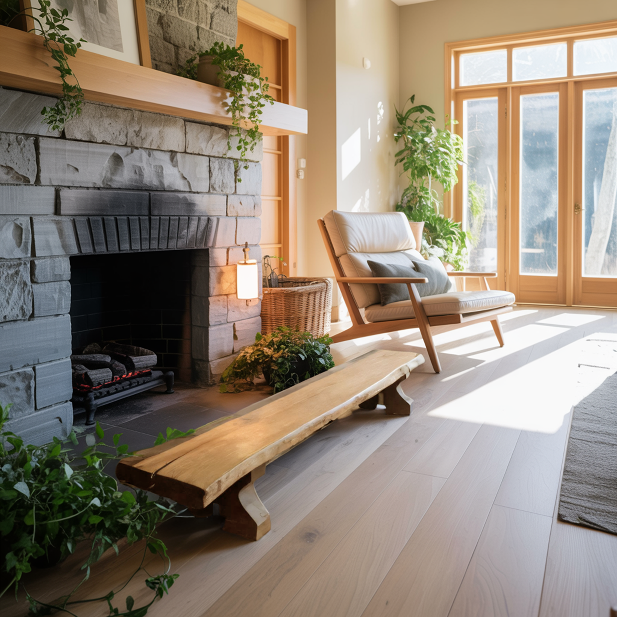 Rustic Live Edge Wood Bench For Entryway Seating - view 5 of 8