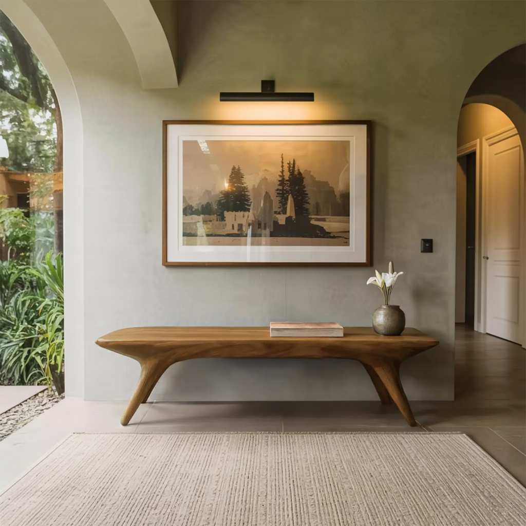 Modern Minimalist Entryway Bench For Hallway Or Bedroom Seating - view 5 of 8