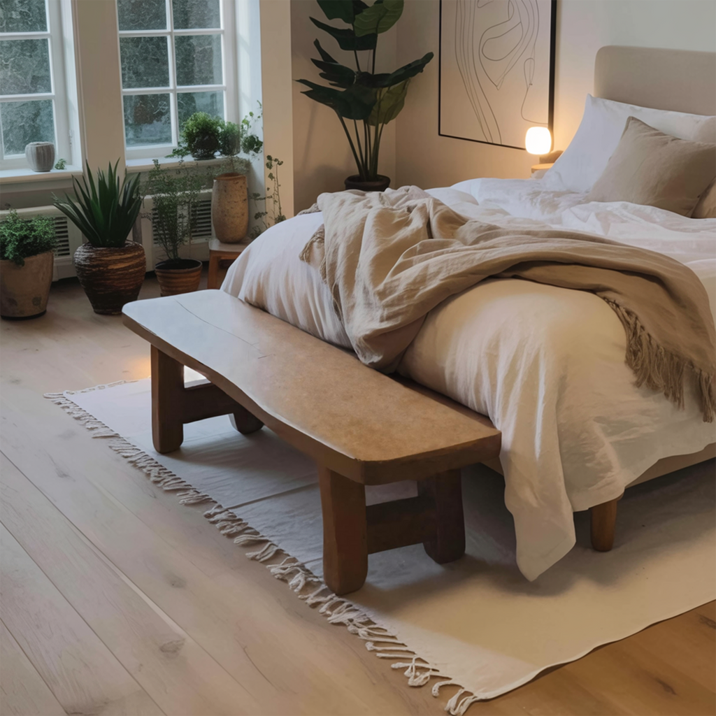 Minimalist End Of Bed Bench For Bedroom Entryway - view 5 of 8