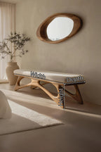 Modern Flowing Wood Bench For Furniture Accent - view 7 of 7