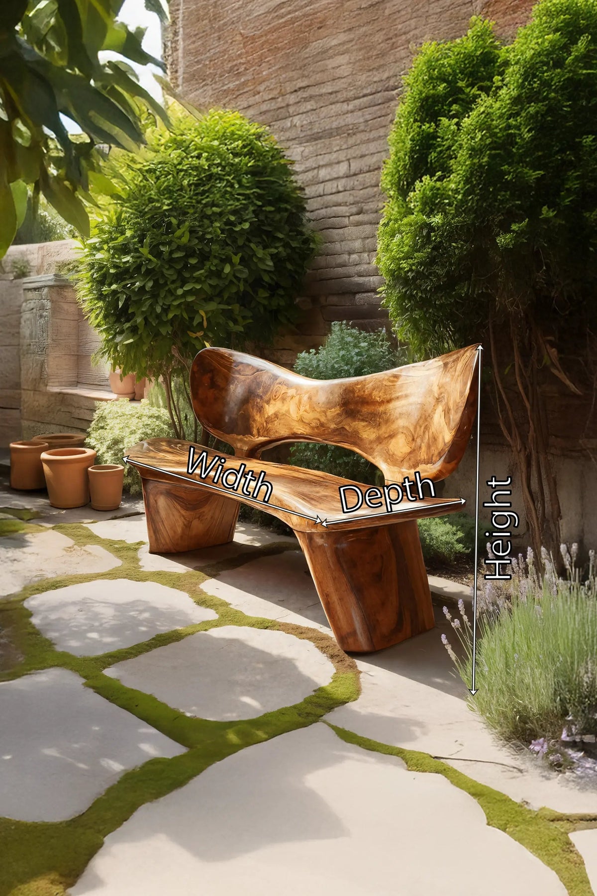 Handcrafted Outdoor Wooden Bench For Serene Garden Corners - view 7 of 7
