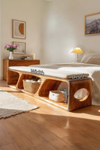Mid Century Wood Bench For Warm Interior Spaces - view 7 of 7