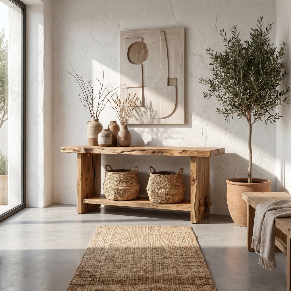 Rustic Live Edge Console Table Dining Room Entryway - view 3 of 8