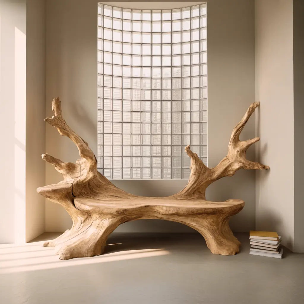 Mid Century Live Edge Bench For Elegant Living Room Accents - view 2 of 8