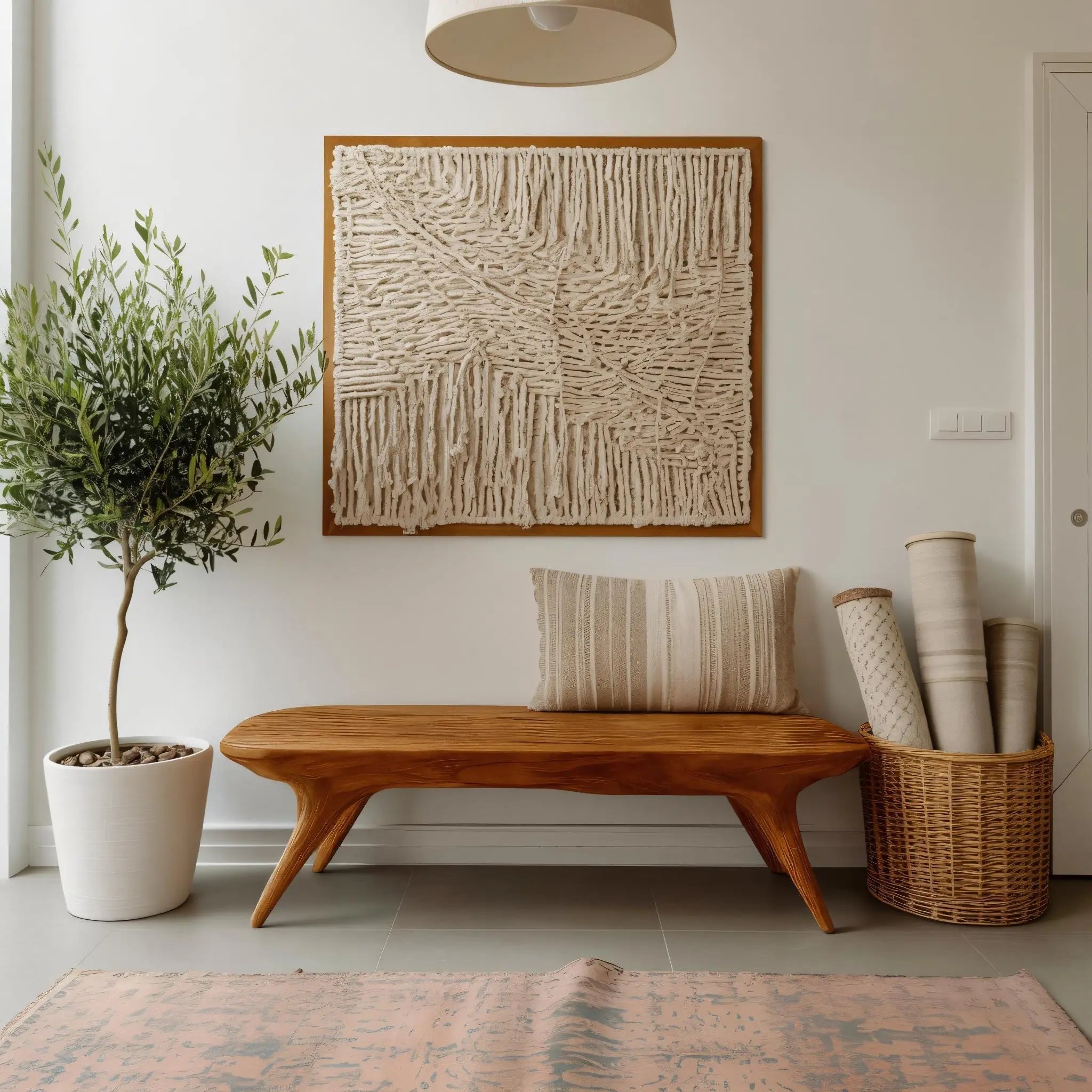 Modern Minimalist Entryway Bench For Hallway Or Bedroom Seating - view 2 of 8