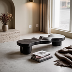 Contemporary Sculptural Wood Bench For Modern Living Room Or Gallery - view 2 of 8