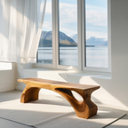 Organic Live Edge Bench For Modern Entryway Or Living Room - view 3 of 8