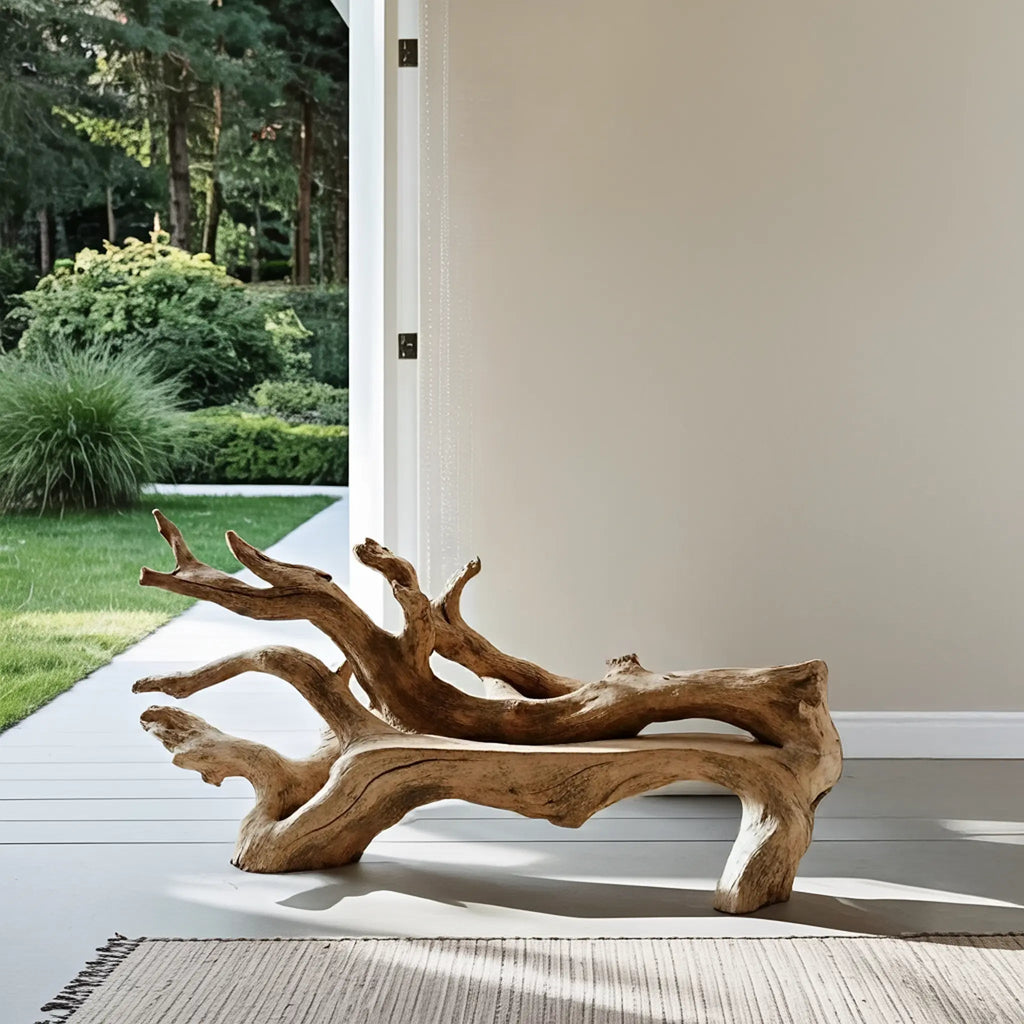 Handcrafted Branch Bench For Versatile Living Room Seating - view 3 of 8