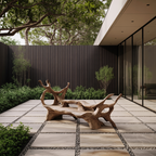 Mid Century Branch Bench For Retro Patio Ambiances - view 3 of 8