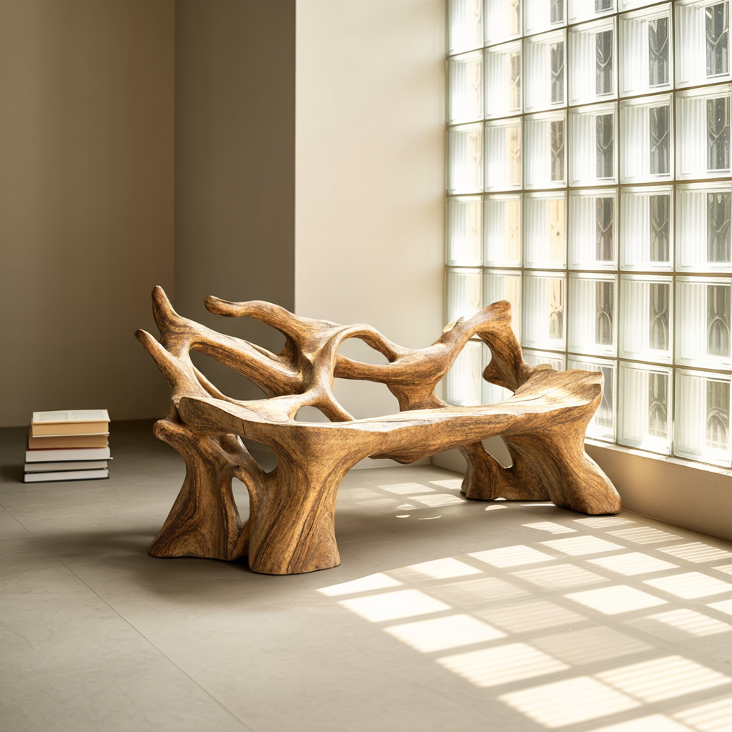Farmhouse Wooden Bench For Weather Resistant Patio Decor - view 3 of 8