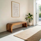 Contemporary Bench With Curved Design For Entryway - view 3 of 8