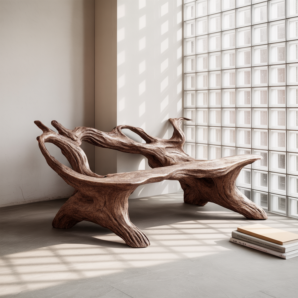 Farmhouse Branch Bench For Comfortable Living Room Seating - view 3 of 8