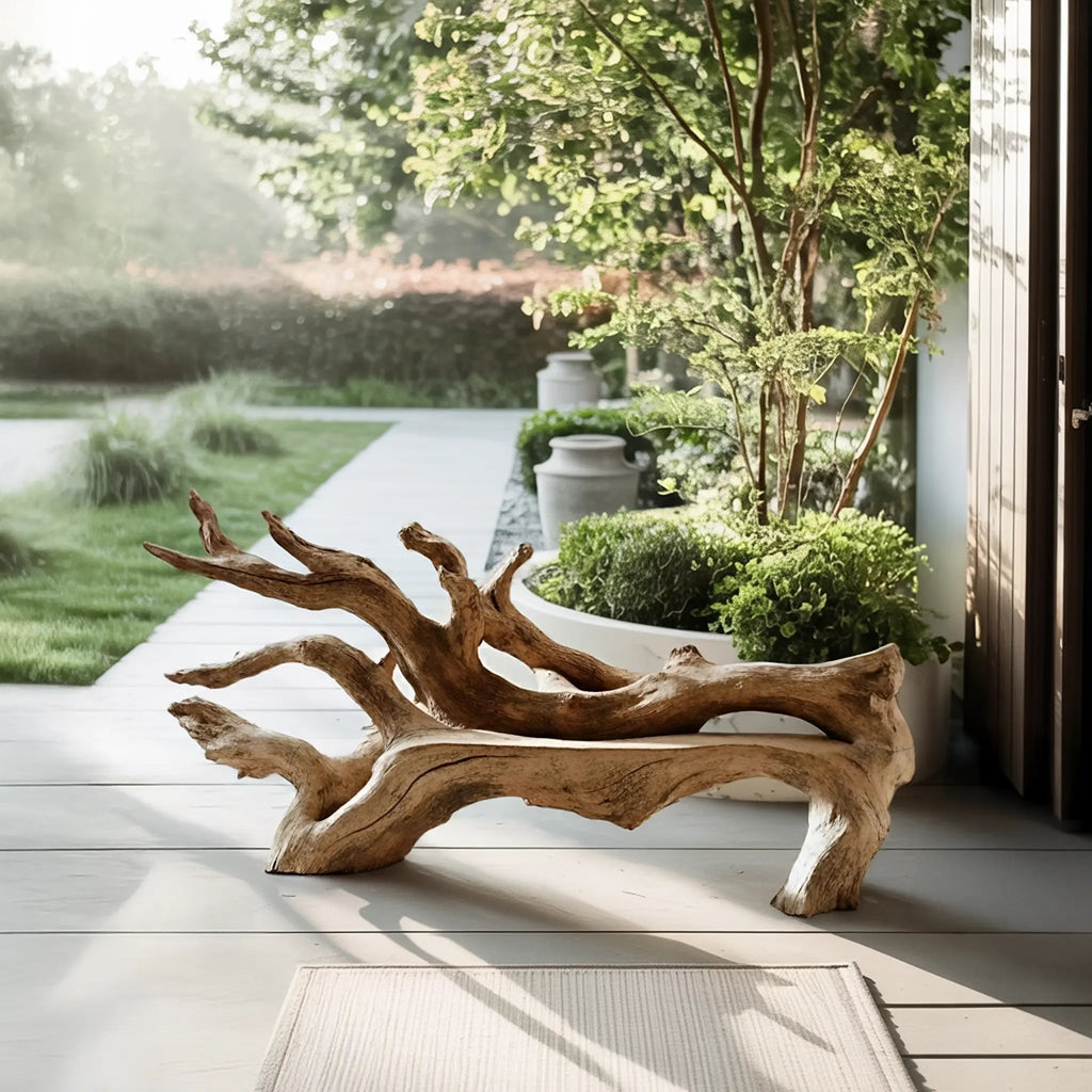 Handcrafted Branch Bench For Versatile Living Room Seating - view 2 of 8