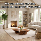 Solid Wood Coffee Table with Organic Sculpted Base and Natural Rustic Form - view 8 of 9