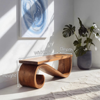 Organic Sculptural Bench For Entryway Or Living Room - view 8 of 8