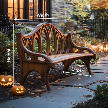 Farmhouse Solid Wood Halloween Bench For Outdoor Porch Design - view 8 of 8