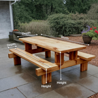 Minimalist Outdoor Picnic Table With Benches For Garden Or Cabin - view 8 of 8