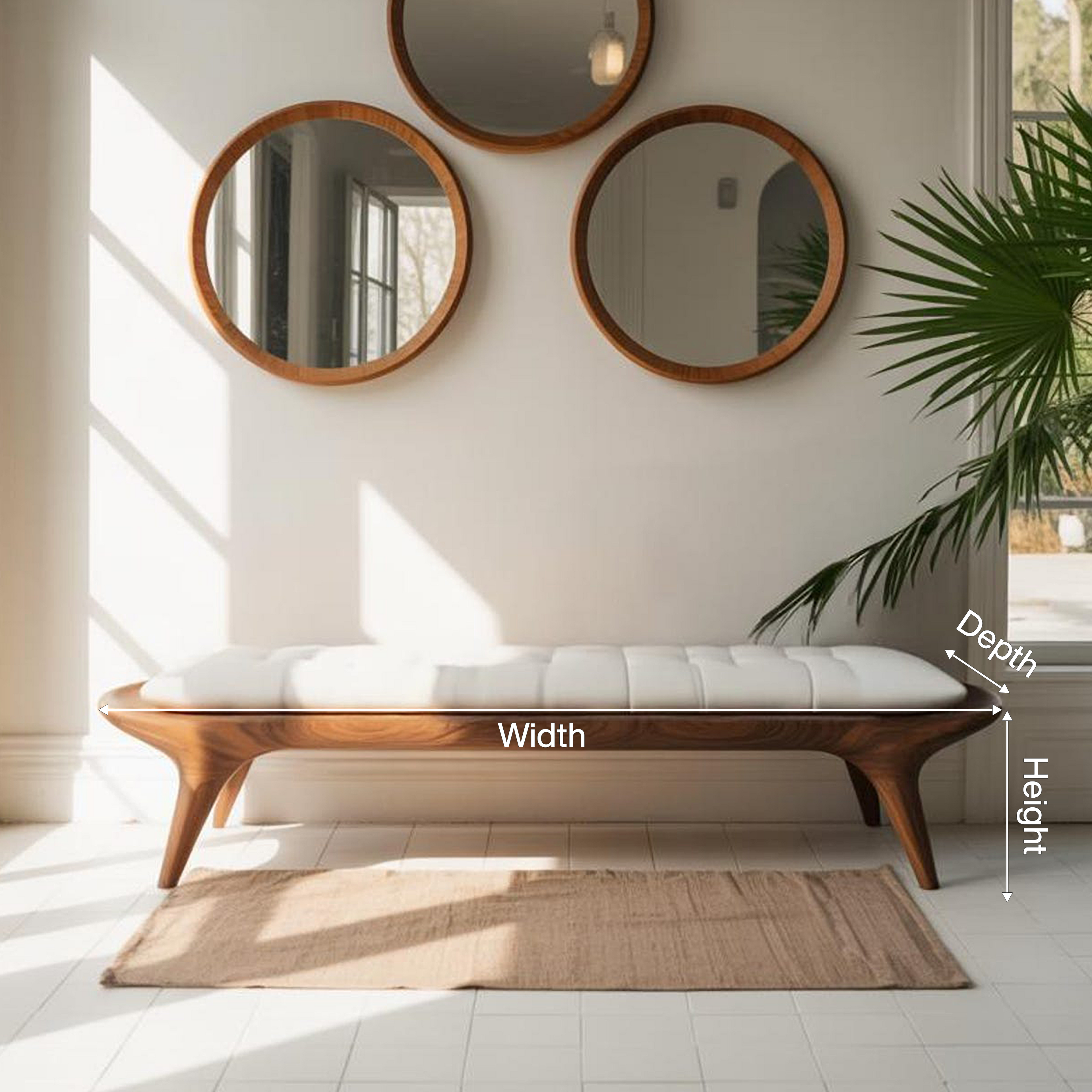 Modern Minimalist Bench For Hallway And Entryway Seating - view 8 of 8