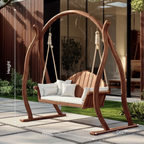 Curved Frame Garden Swing Bench For Outdoor Relaxation - view 8 of 8