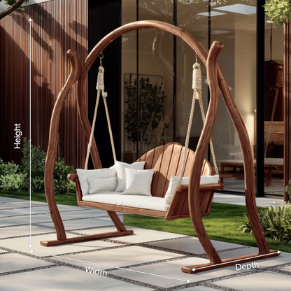 Curved Frame Garden Swing Bench For Outdoor Relaxation - view 8 of 8