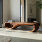 Modern Sculptural Bench For Entryway And Living Room Decor - view 8 of 8