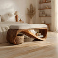 Mid Century Wooden Bench For End-of-Bed Placement - view 1 of 7