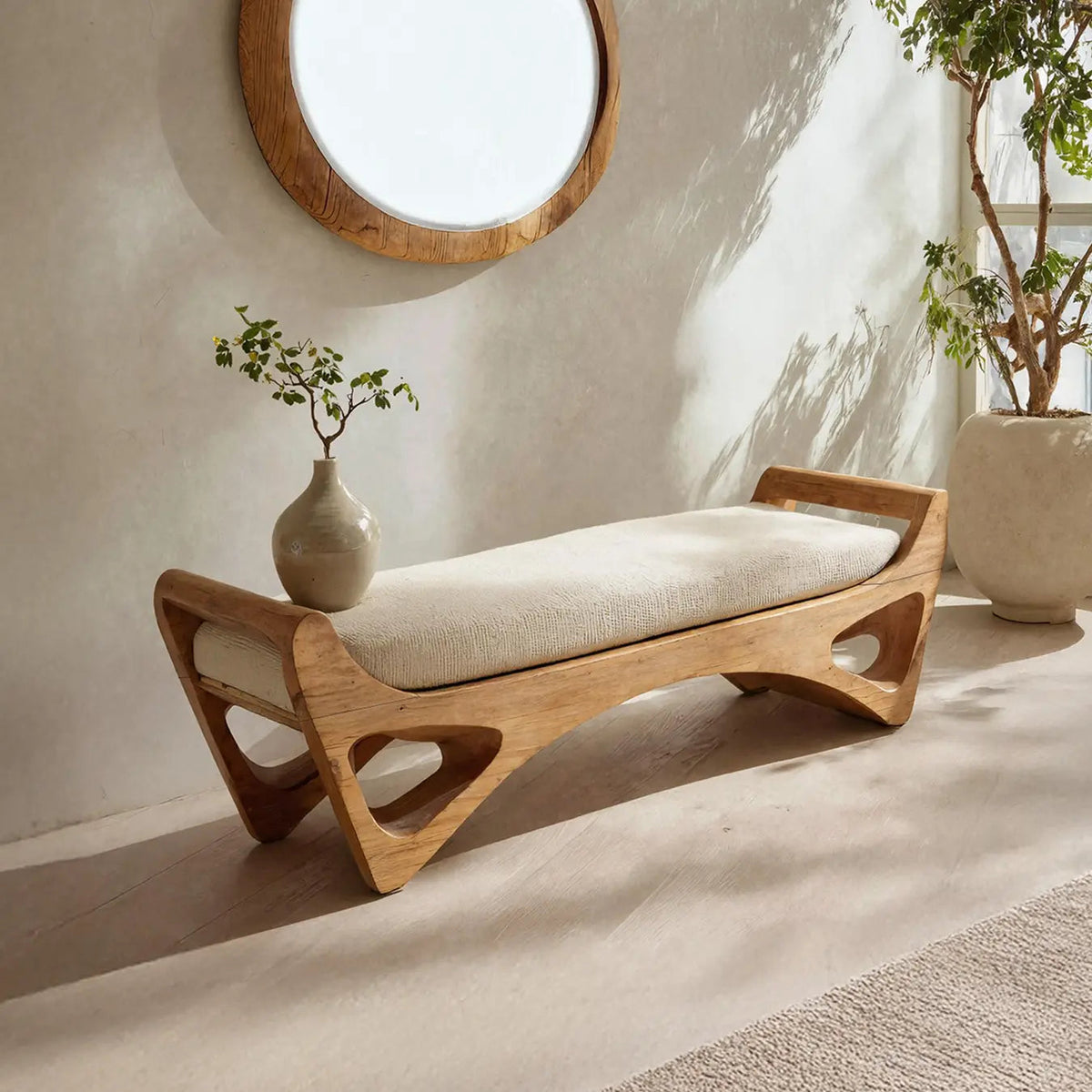 Handcrafted Bedroom Bench For Functional Furniture Styling - view 1 of 7