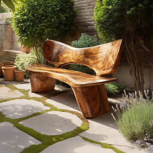 Handcrafted Outdoor Wooden Bench For Serene Garden Corners - view 1 of 7