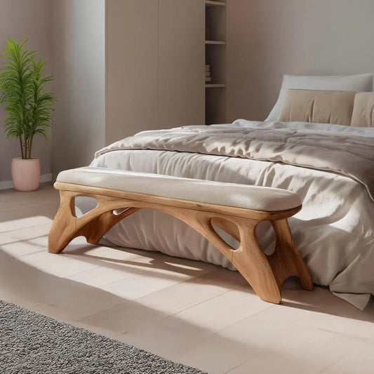 Handcrafted Bedroom Bench For Natural Interior Styling - view 1 of 7