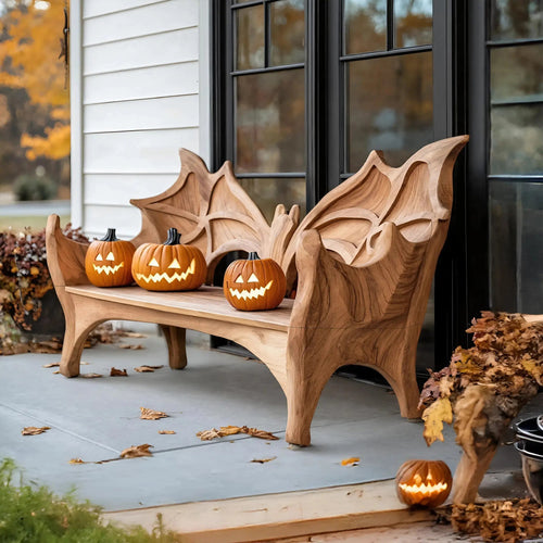 Mid Century Live Edge Outdoor Bench For Patio And Garden Design - view 1 of 8