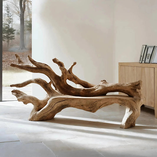 Handcrafted Branch Bench For Versatile Living Room Seating - view 1 of 8