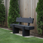 Modern Solid Wood Outdoor Bench With Charred Finish For Garden Or Patio - view 1 of 8