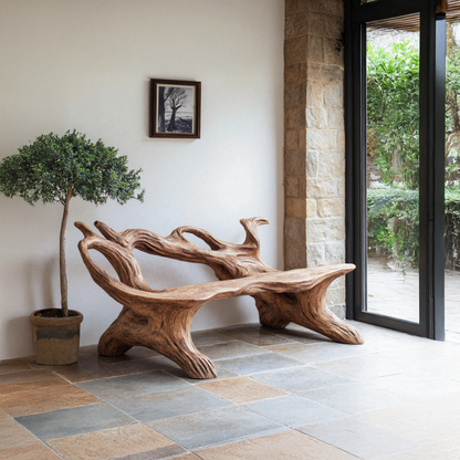 Farmhouse Branch Bench For Comfortable Living Room Seating - view 1 of 8