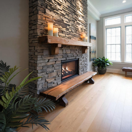 Rustic Live Edge Wood Bench For Entryway Seating - view 1 of 8