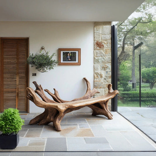 Handcrafted Live Edge Bench For Entryway Design - view 1 of 8