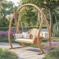 Curved Frame Garden Swing Bench For Outdoor Relaxation - view 1 of 8