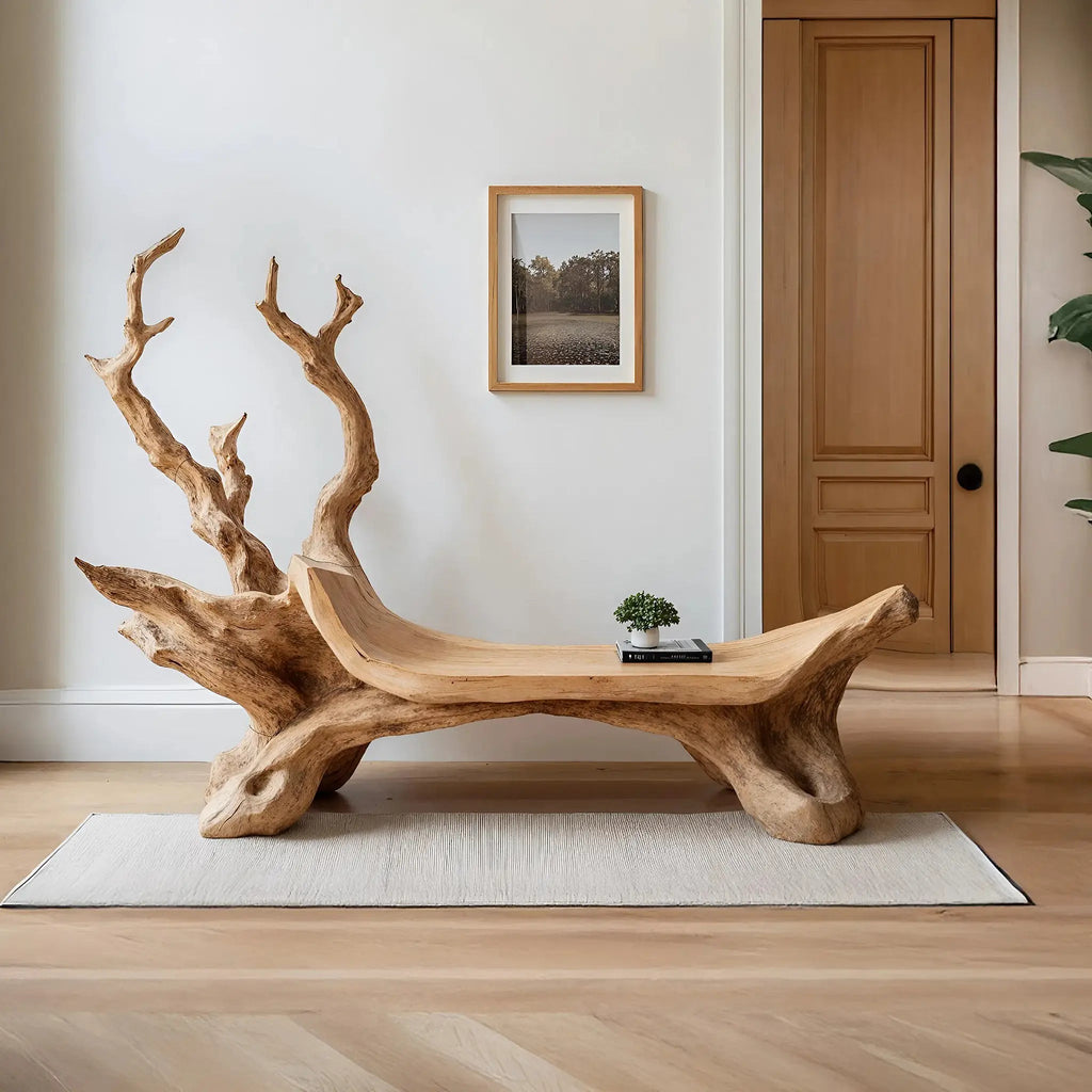Mid Century Wooden Bench For Modern Living Room Decor - view 1 of 8
