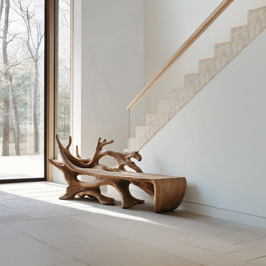 Farmhouse Wooden Bench Outdoor Seating For Classic Porches - view 1 of 8
