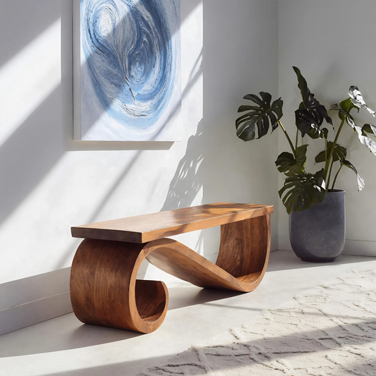 Organic Sculptural Bench For Entryway Or Living Room - view 1 of 8