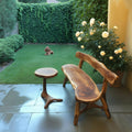 Rustic Live Edge Bench With Backrest For Garden Patio And Balcony - view 1 of 8