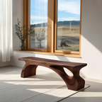 Organic Live Edge Bench For Modern Entryway Or Living Room - view 7 of 8