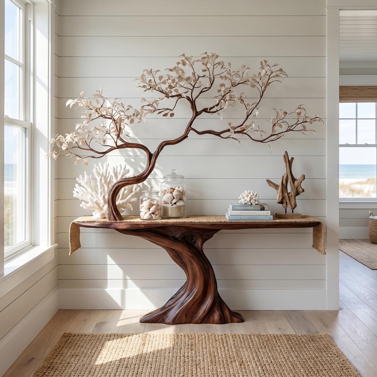 Midcentury Tree Console Table Entryway - view 7 of 8