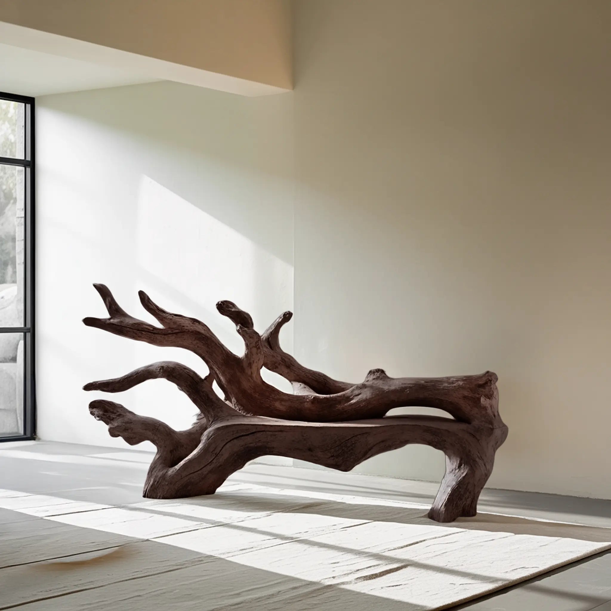 Handcrafted Branch Bench For Versatile Living Room Seating - view 7 of 8