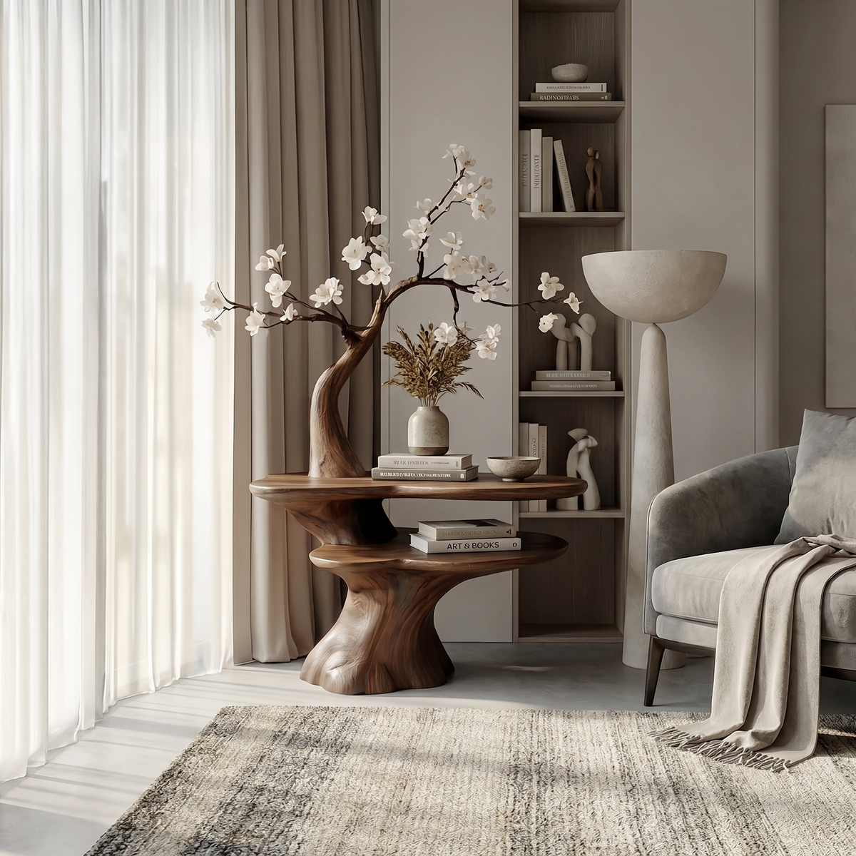 Rustic Bedside Table Bedroom And Living Room - view 7 of 8